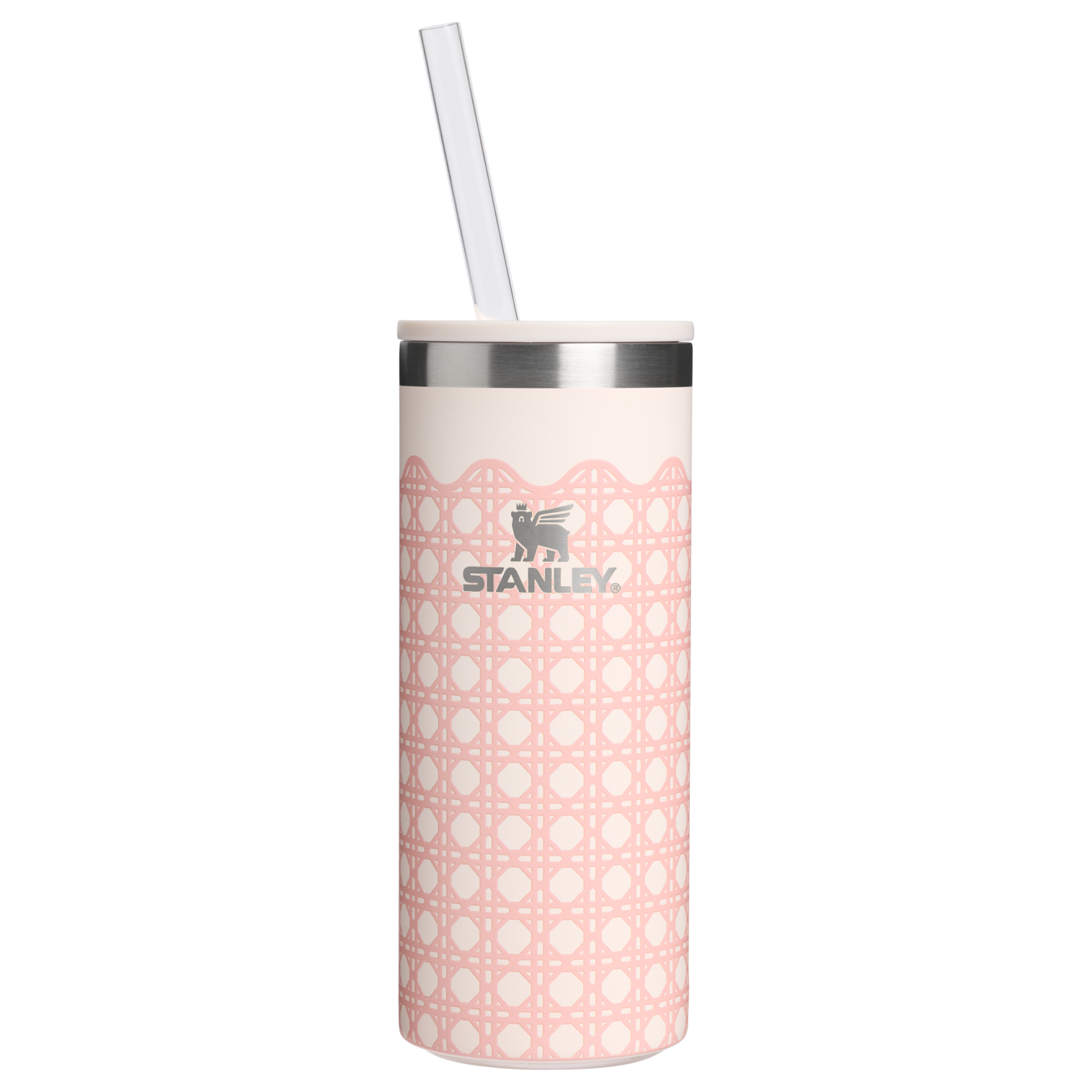 Stanley 1913 The Everyday Slim Can Cooler Cup 10 OZ in Rose Quartz Rattan
