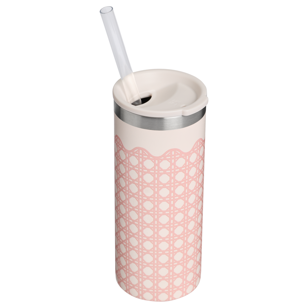Stanley 1913 The Everyday Slim Can Cooler Cup 10 OZ in Rose Quartz Rattan