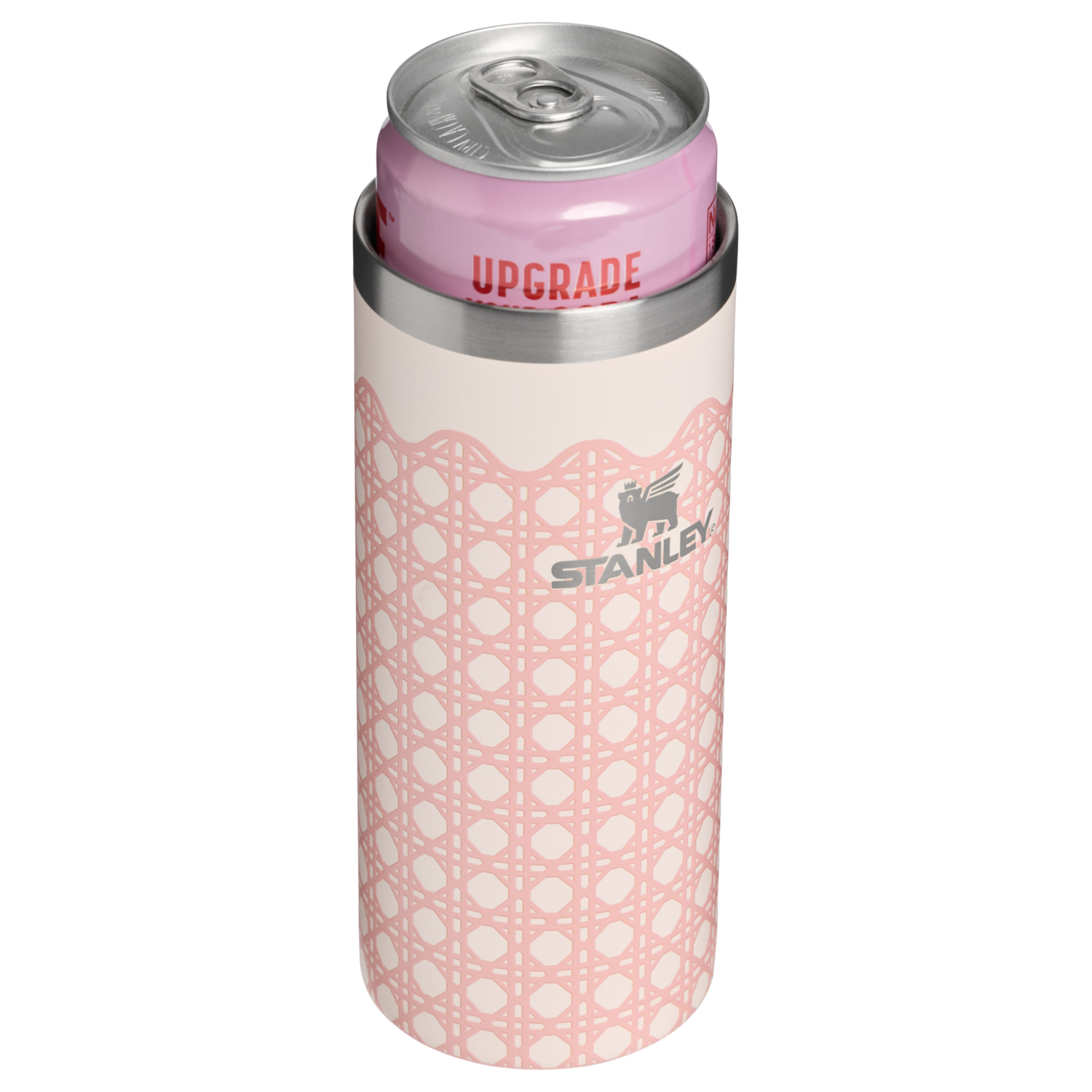 Stanley 1913 The Everyday Slim Can Cooler Cup 10 OZ in Rose Quartz Rattan | View 2