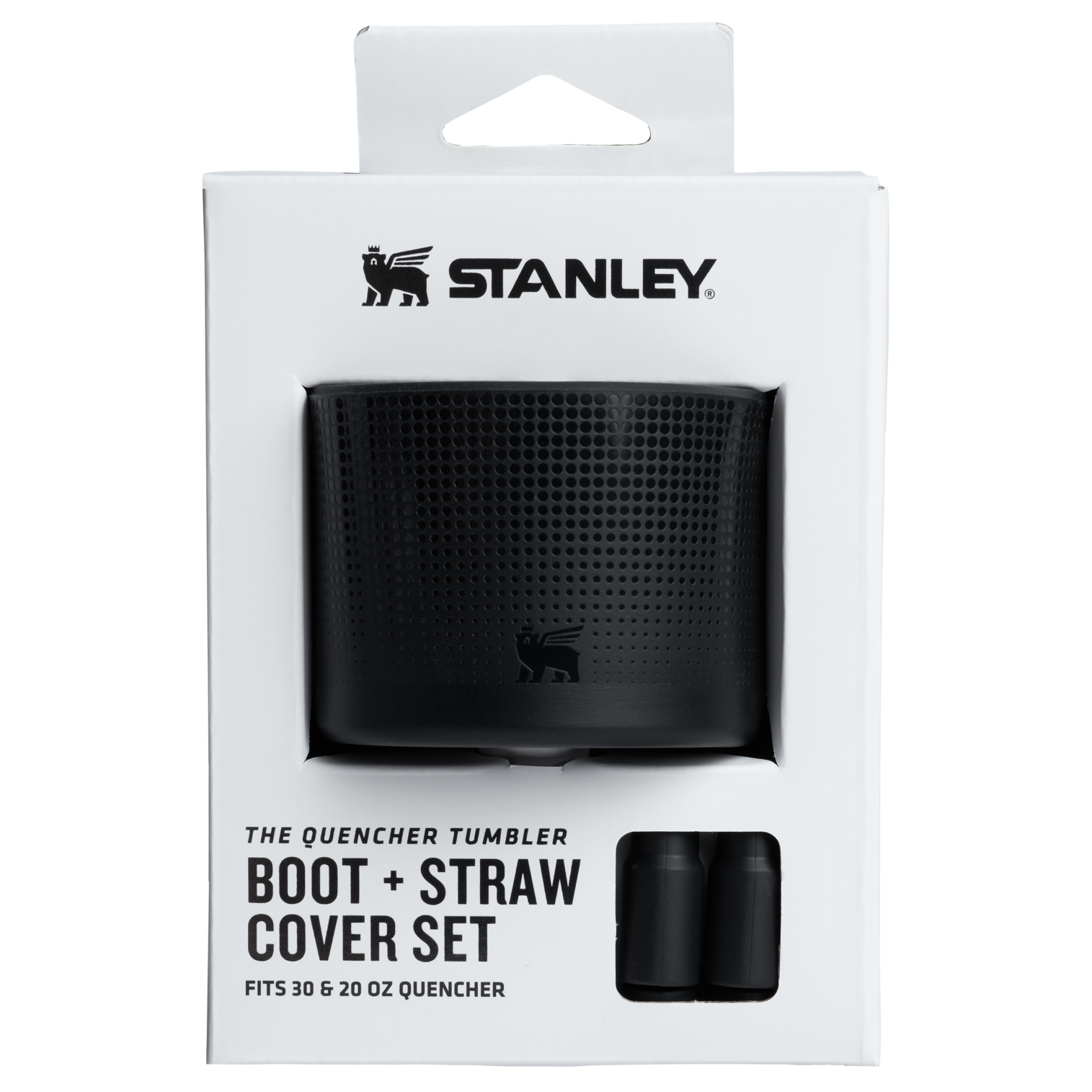 The Quencher Tumbler Boot 30 - 20OZ & Straw Cover Set In Black