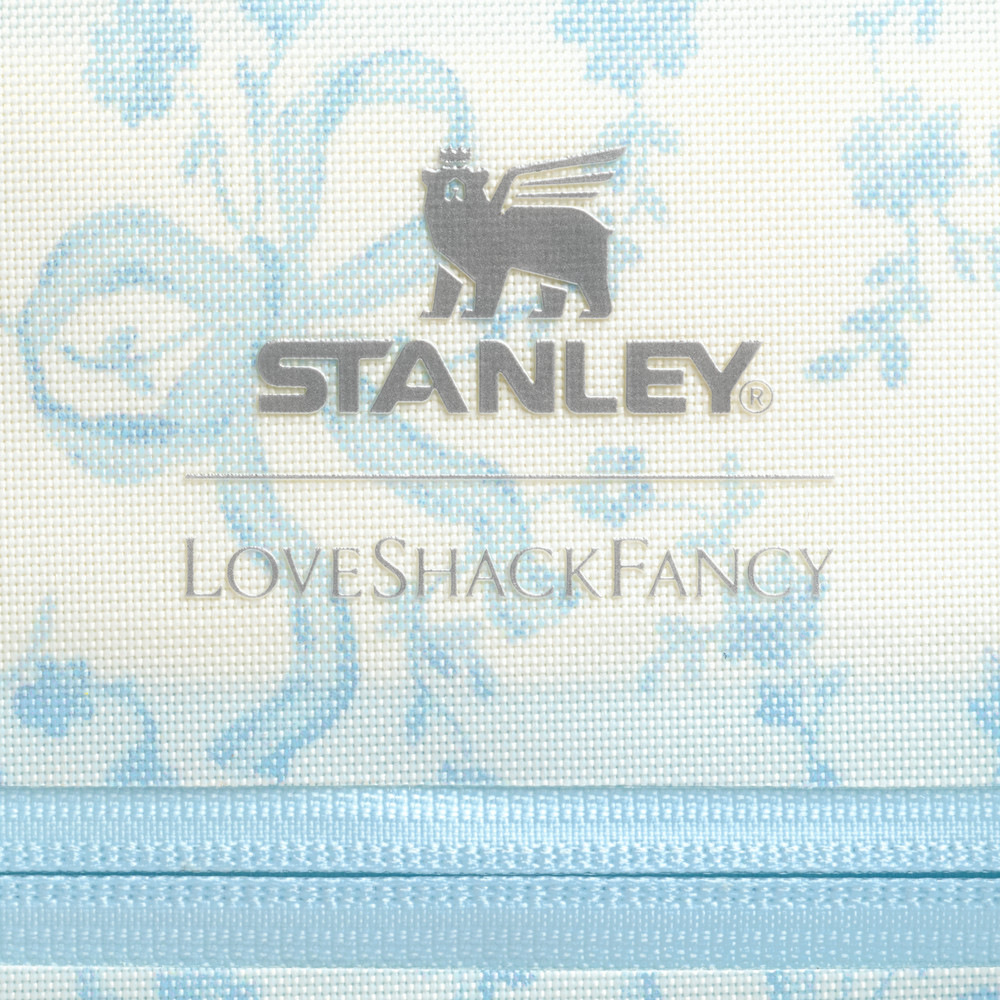 Stanley 1913 Stanley 1913 x LoveShackFancy Holiday All Day Madeleine Mini Cooler Backpack 20 Can 14 QT 13.2 L in Coquette Bow Winter Ice | View 6