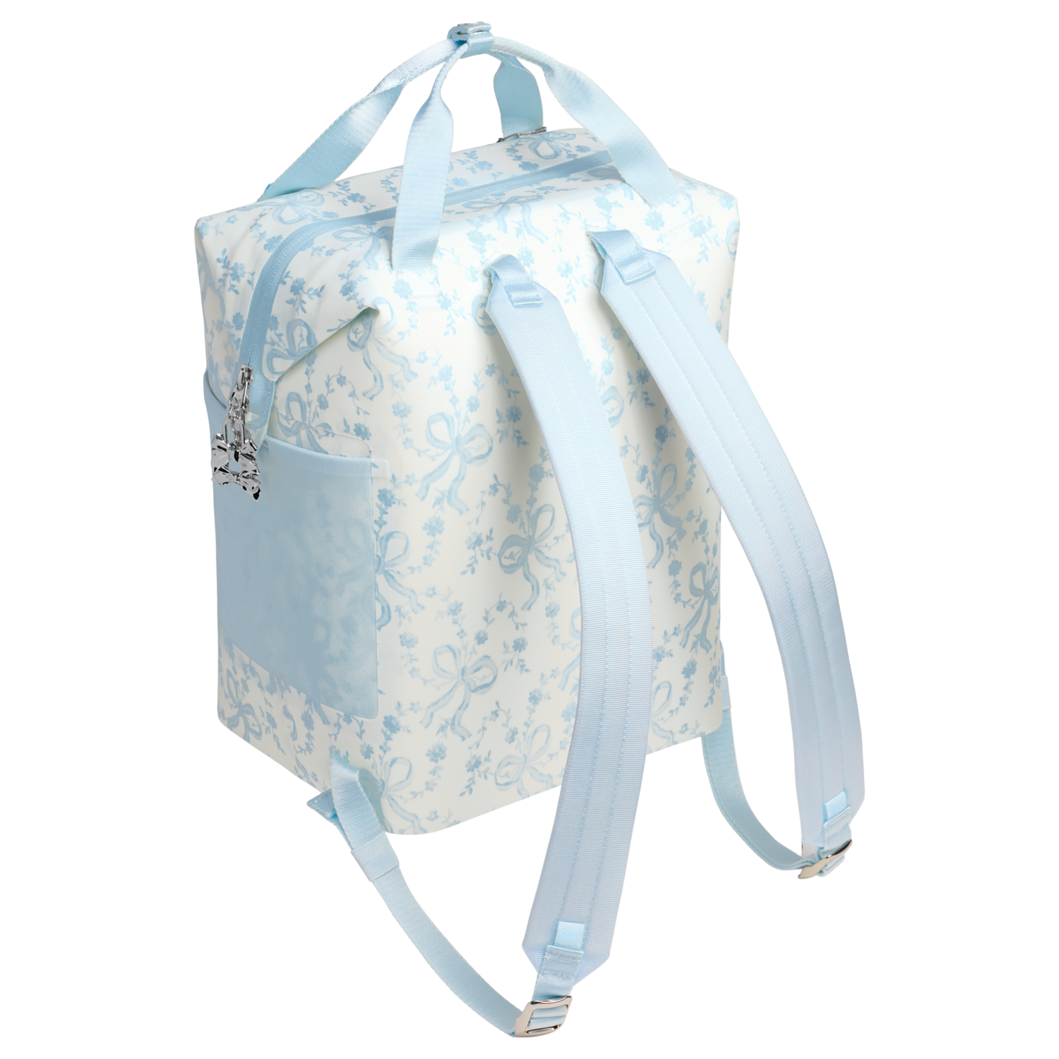 Stanley 1913 Stanley 1913 x LoveShackFancy Holiday All Day Madeleine Mini Cooler Backpack 20 Can 14 QT 13.2 L in Coquette Bow Winter Ice | View 2