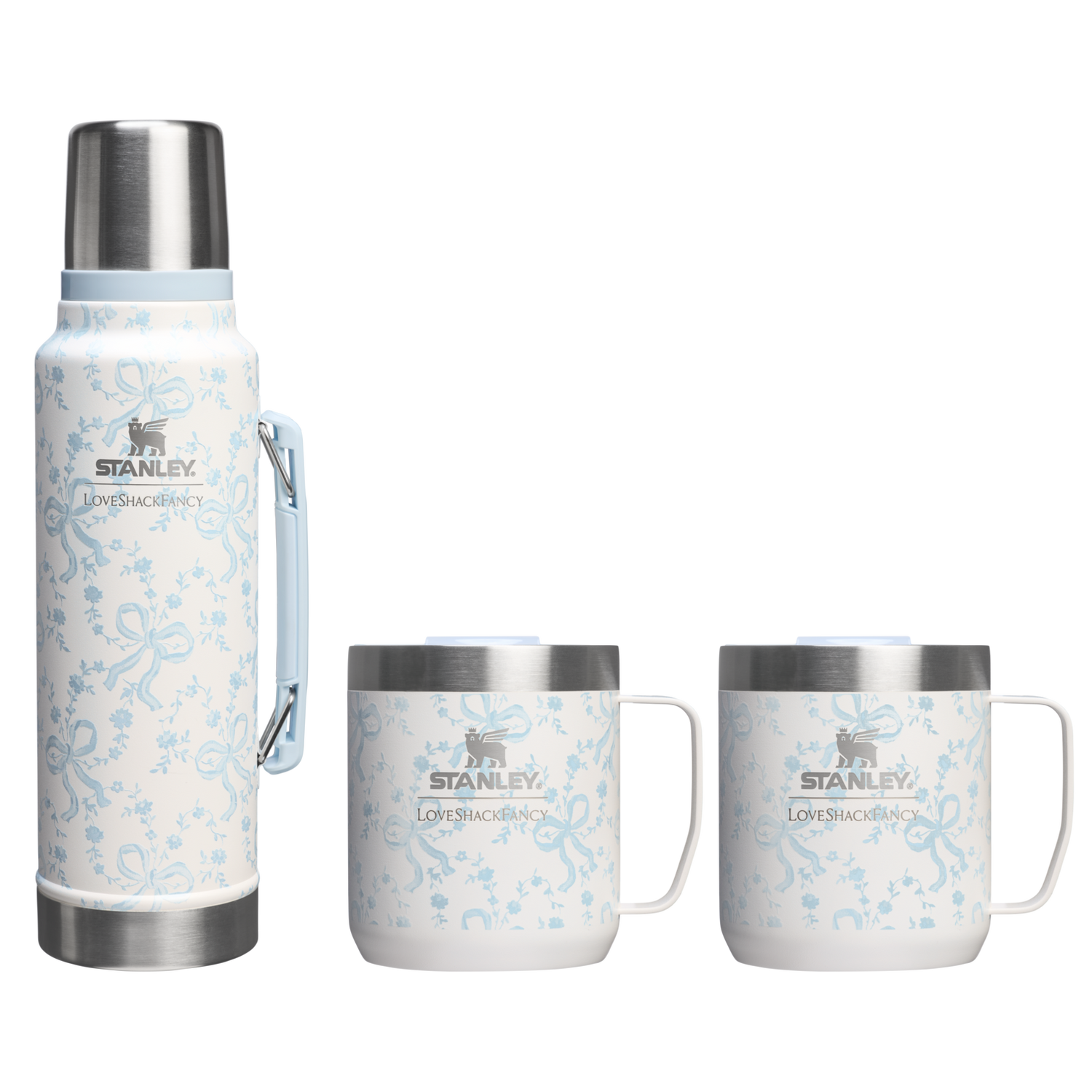 Stanley 1913 Stanley 1913 x LoveShackFancy Holiday The Everyday Cocoa Set in Coquette Bow Winter Ice | View 1