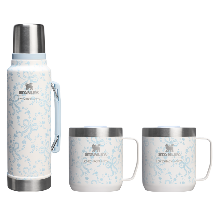 Stanley 1913 Stanley 1913 x LoveShackFancy Holiday The Everyday Cocoa Set in Coquette Bow Winter Ice