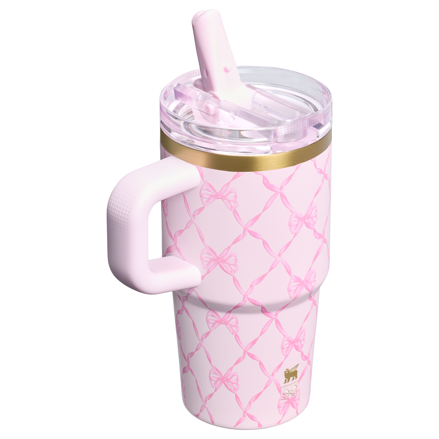 Stanley 1913 Stanley 1913 x LoveShackFancy Holiday The Quencher® Details ProTour Tumbler Set 2-pack in Baby Bow Pink Peppermint | View 6
