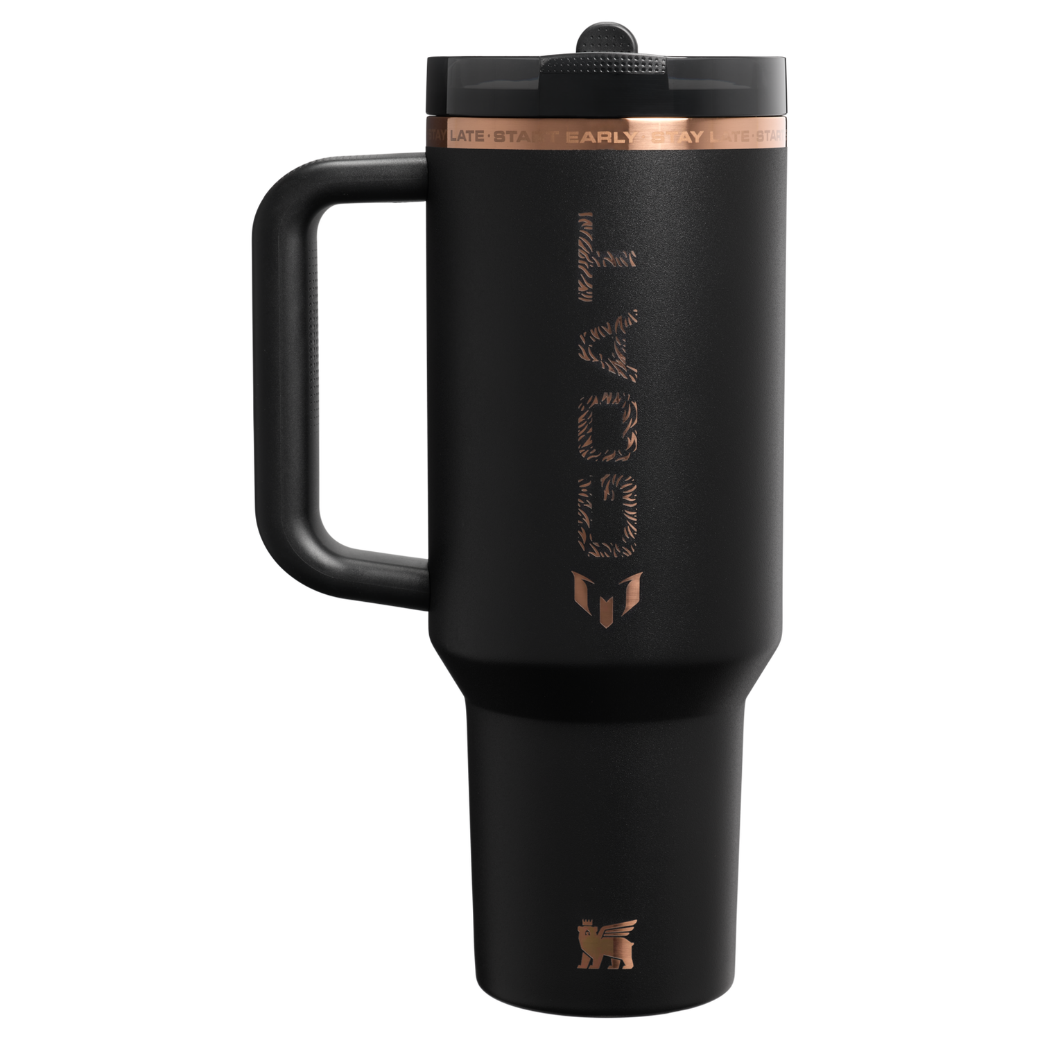 Stanley 1913 The Messi x Stanley Quencher ProTour Flip Straw Tumbler 40 OZ in Messi GOAT Black | View 1