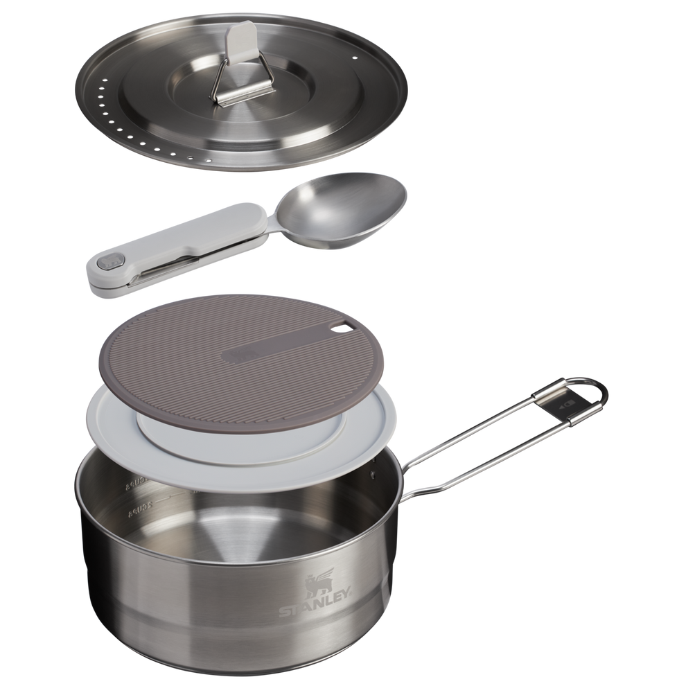 Stanley 1913 The Wildfare Go Two Bowl Prep & Cook Set 14-piece set 1.65 QT in Shale + Charcoal