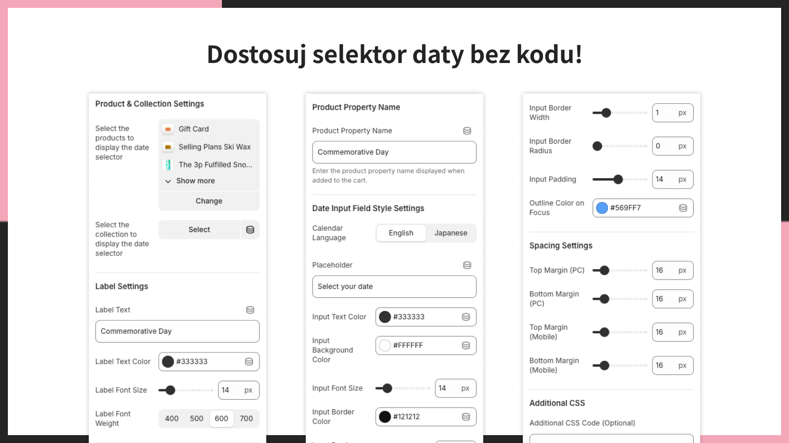 Dostosuj selektor daty bez kodu!