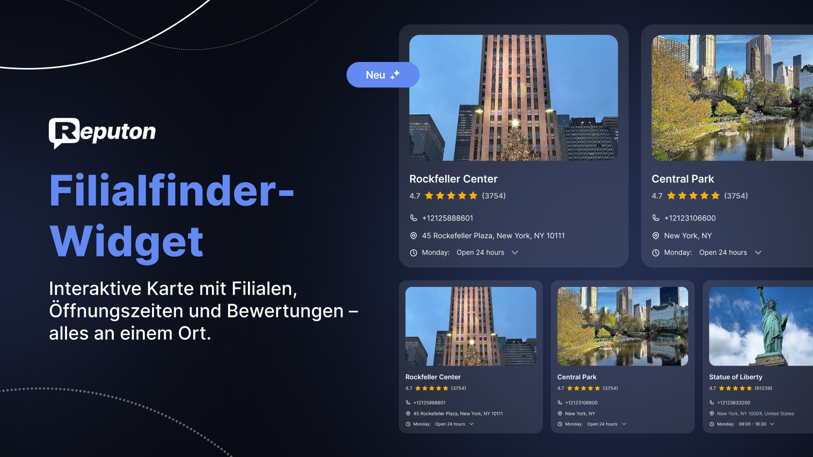 Google-Bewertungen Store-Locator-Widget