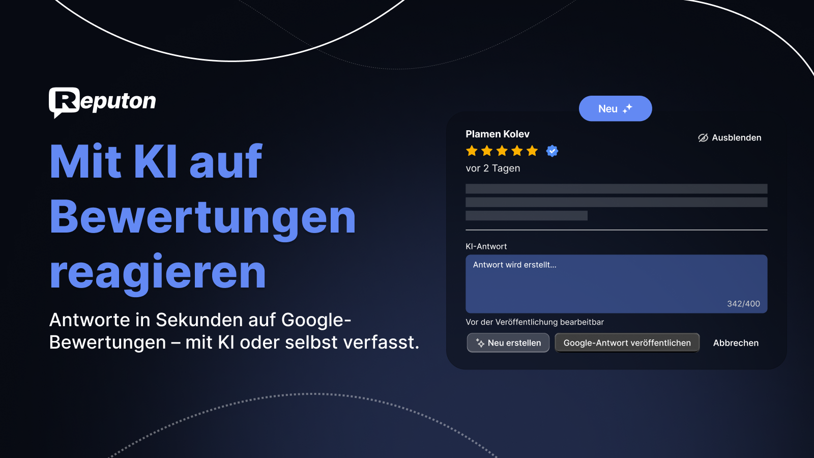 Mit KI auf Google Bewertungen reagieren