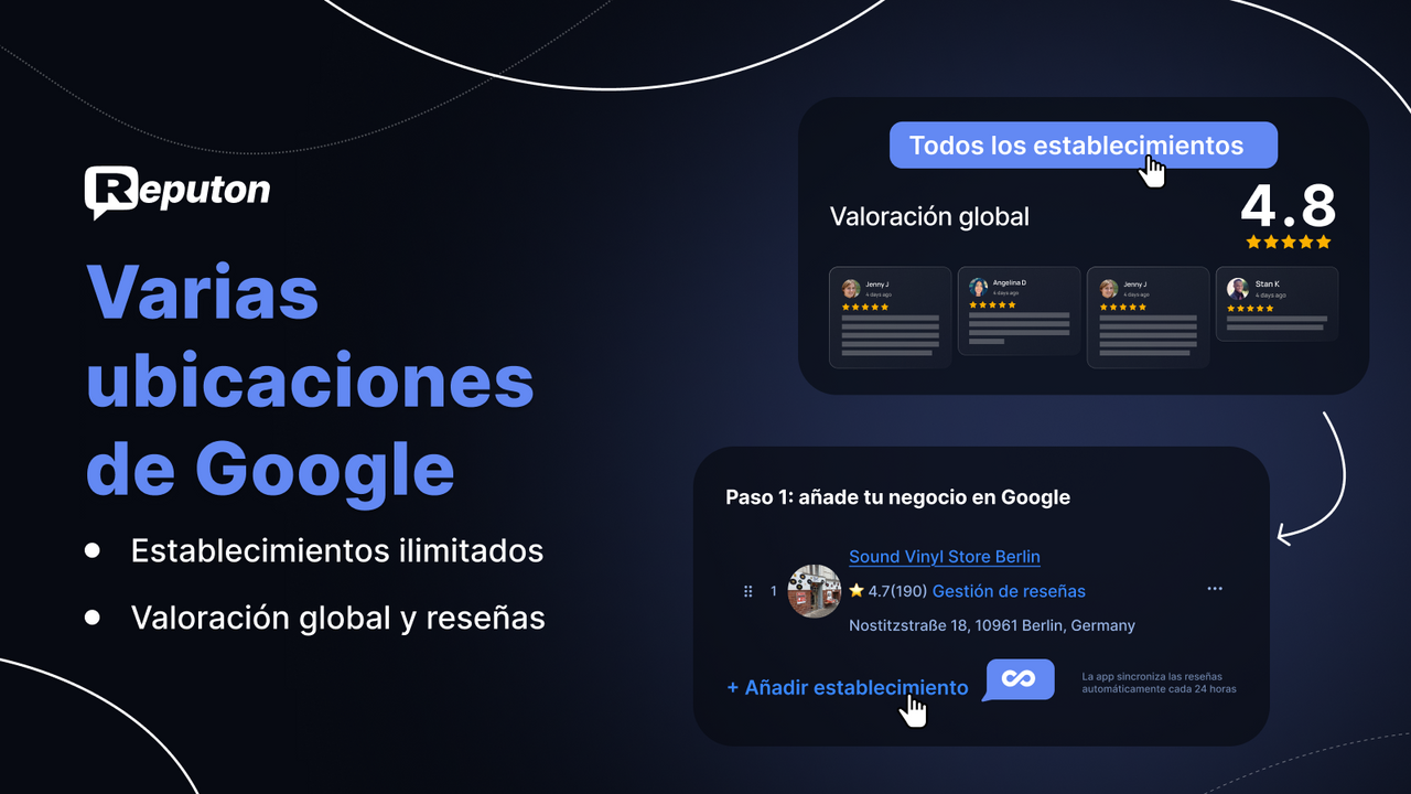Reseñas de Google en múltiples ubicaciones