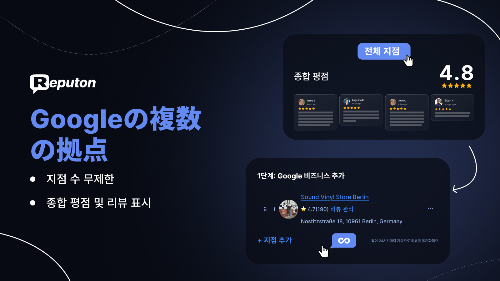 Googleの複数の拠点