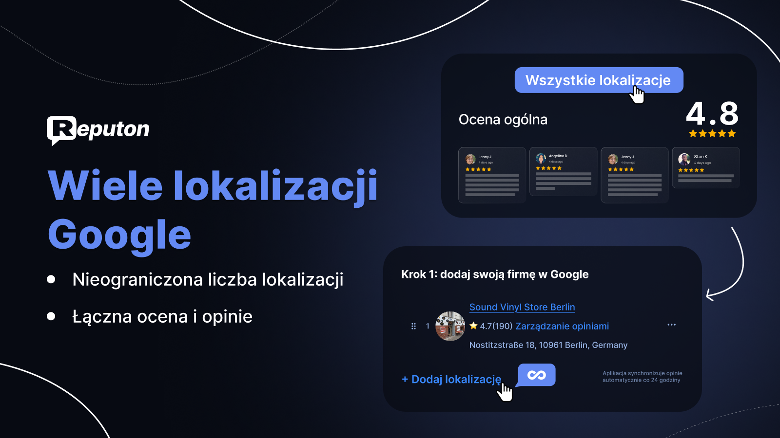 Opinie Google dla wielu lokalizacji