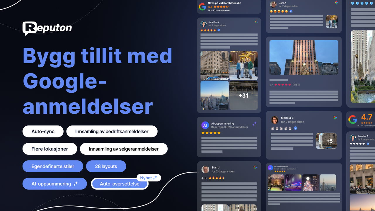 Google-anmeldelser fra Reputon