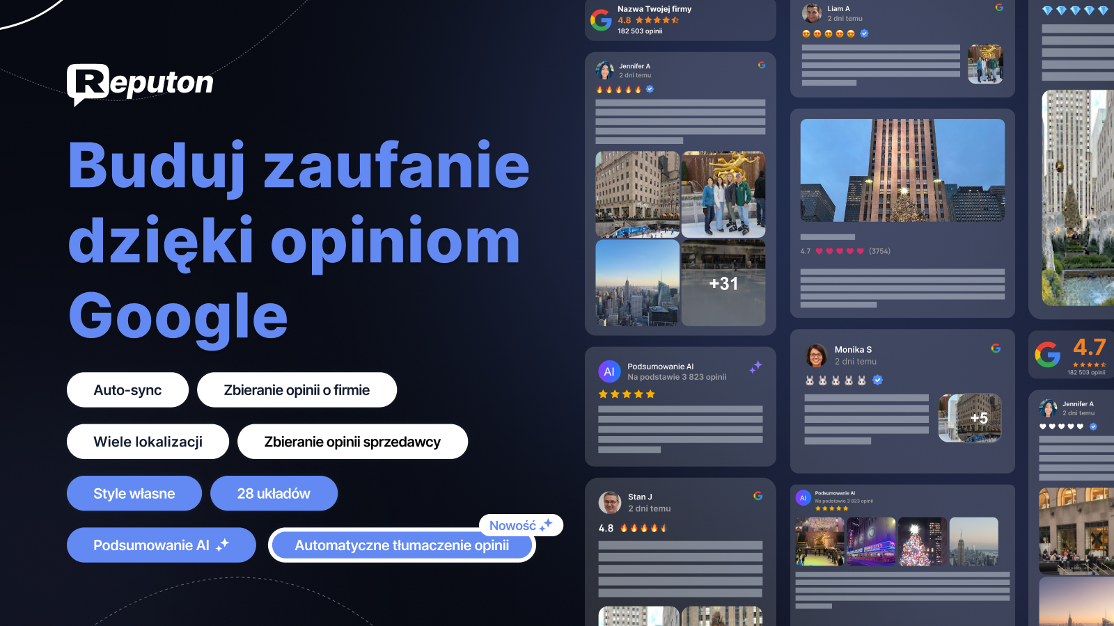 Opinie Google od Reputon