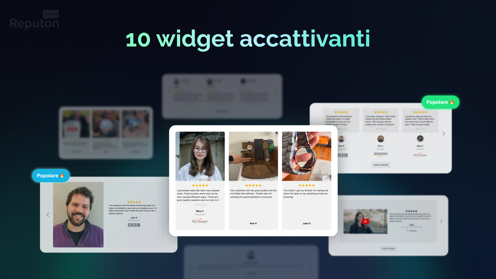 widget testimonianze