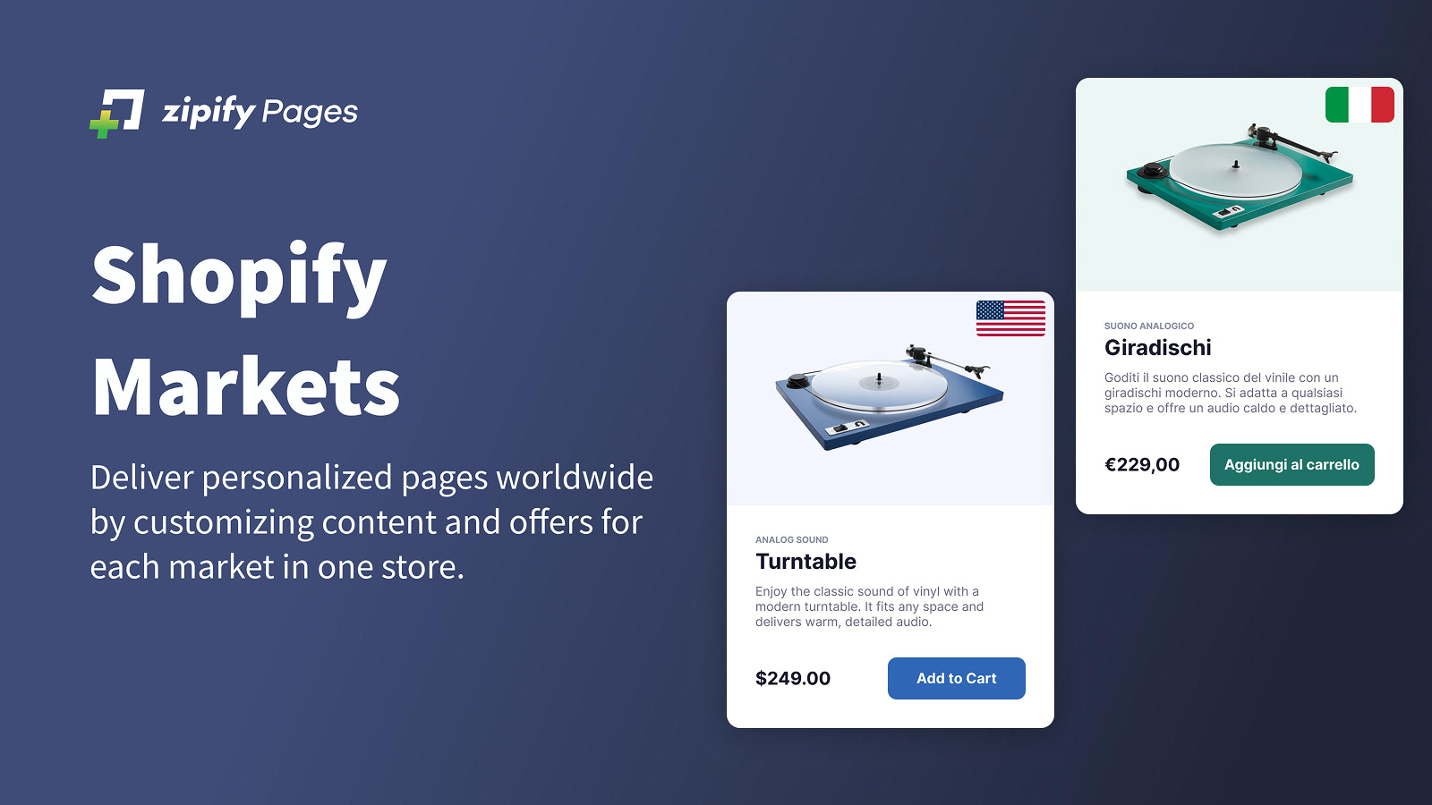 Create localized shopping experiences for every market