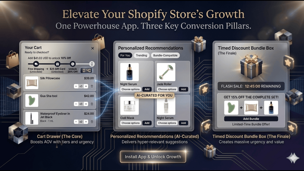 Increase AOV by 25–45% with AI-powered bundles & upsells