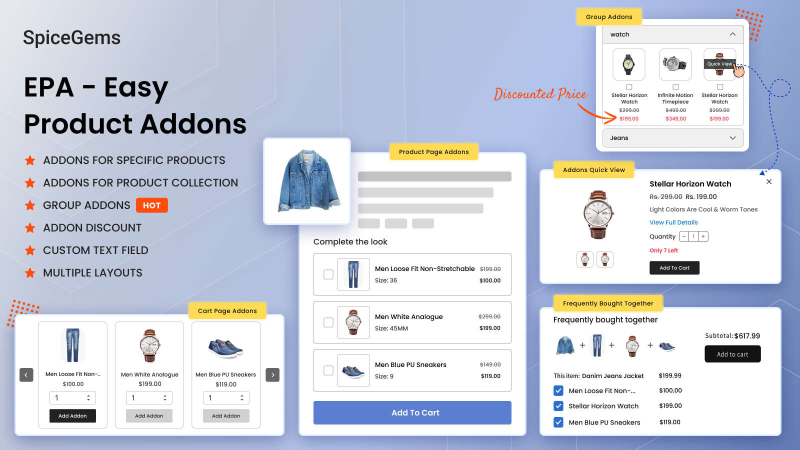 Easy Product Addons - Spicegems