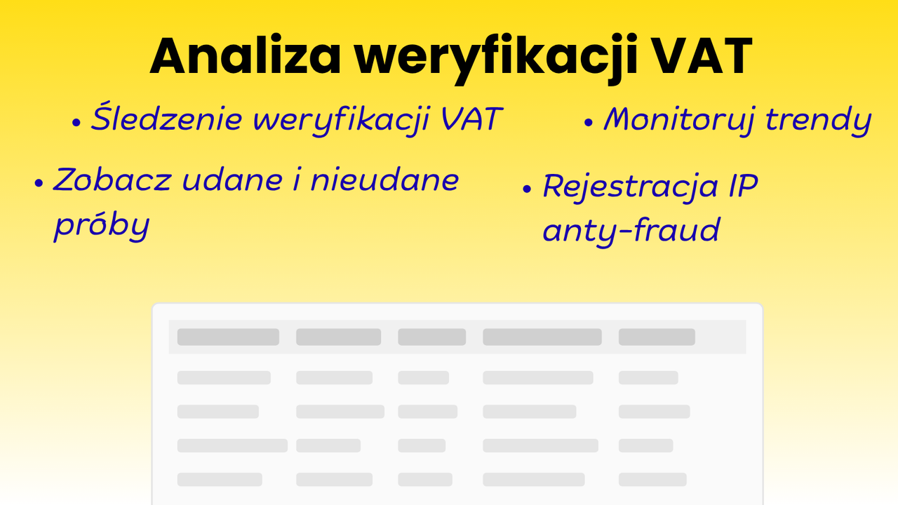 Analiza weryfikacji VAT