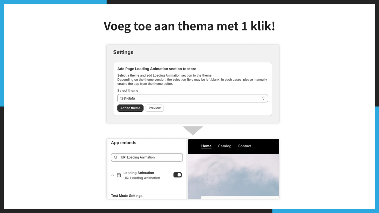 Voeg toe aan thema met 1 klik!
