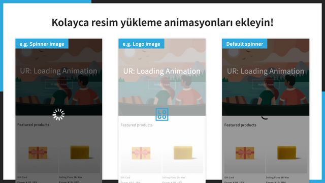 Kolayca resim yükleme animasyonları ekleyin!