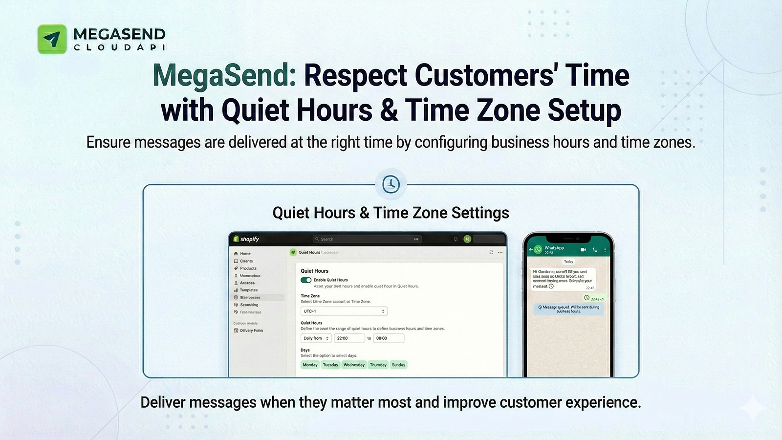 Set WhatsApp quiet hours and schedule messages by time