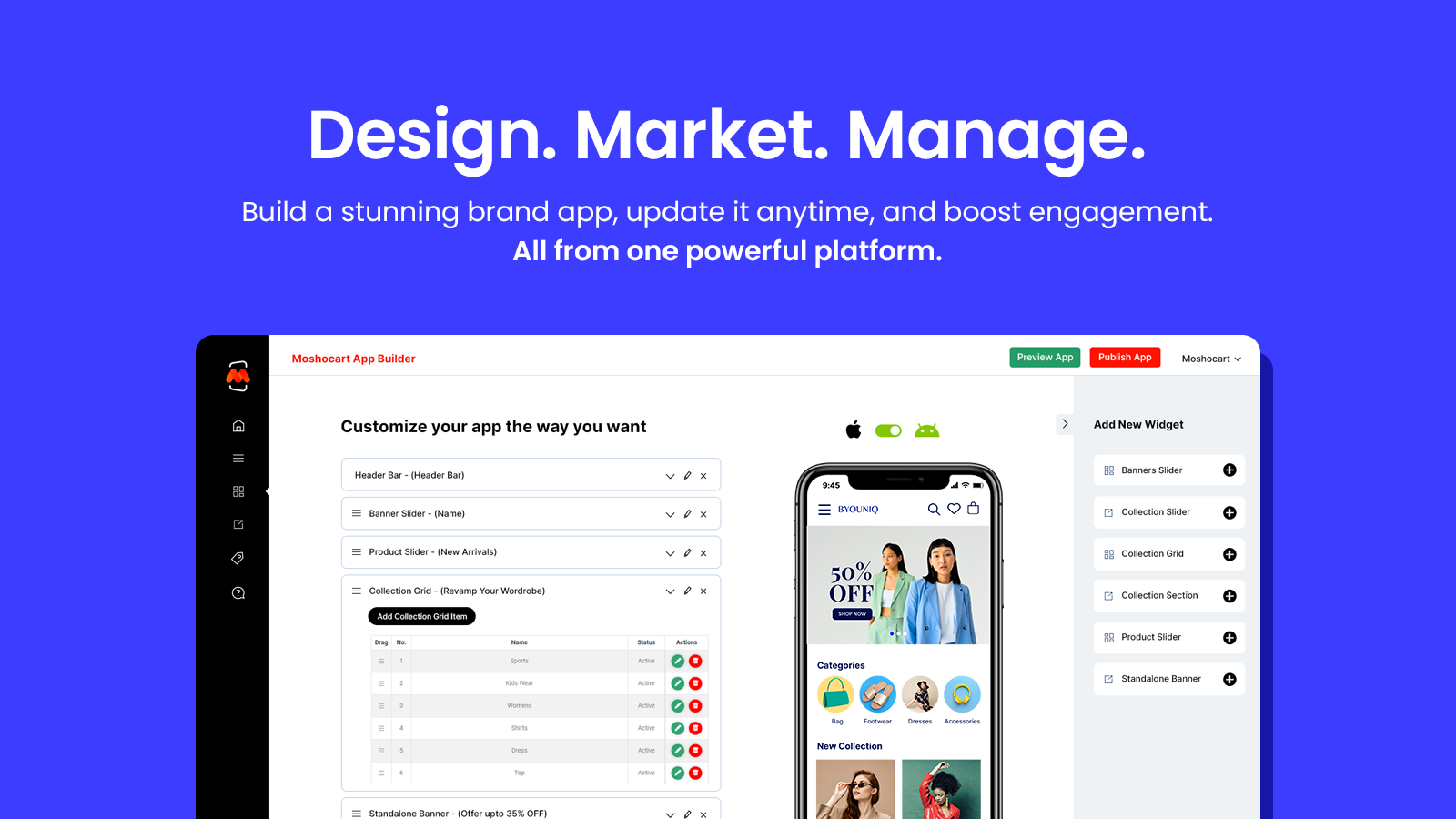 Design. Market. Manage.