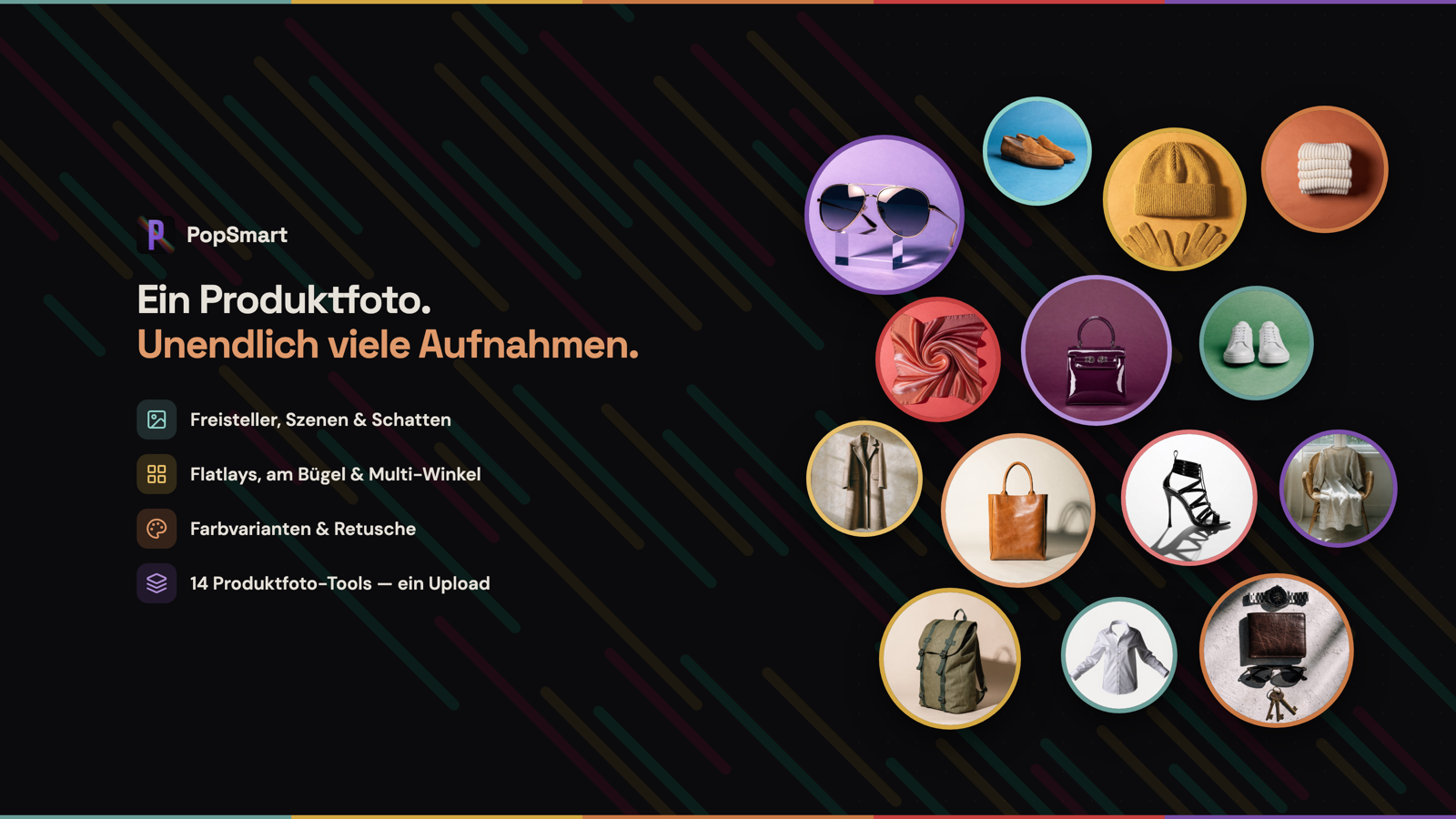 KI-Produktfoto-Tools als Miniaturbild-Cluster