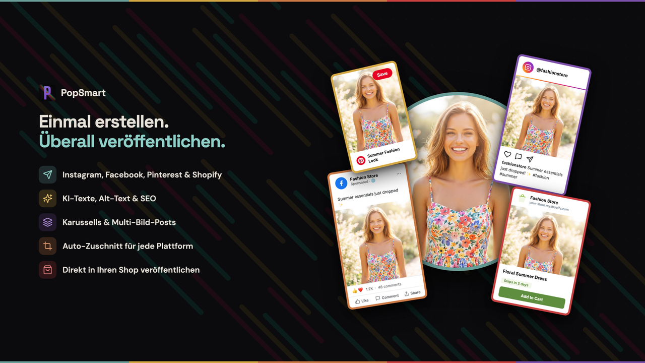 Ein Bild auf Instagram, Facebook und Pinterest veröffentlicht