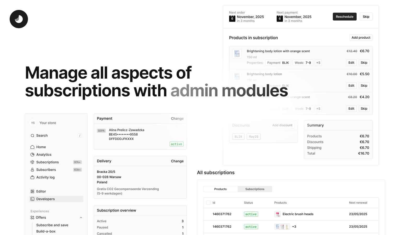 Easy management for ecommerce teams