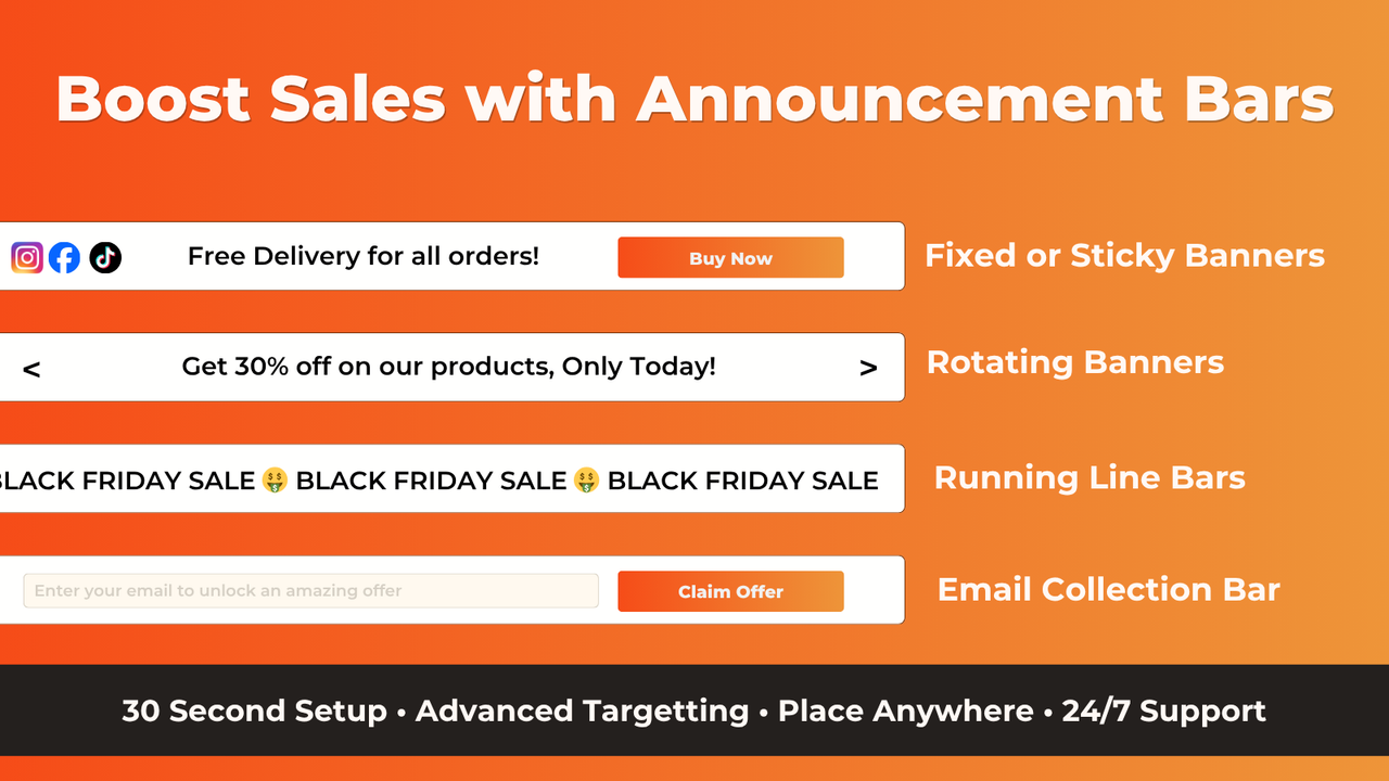 Announcement Banners for your Shopify Store