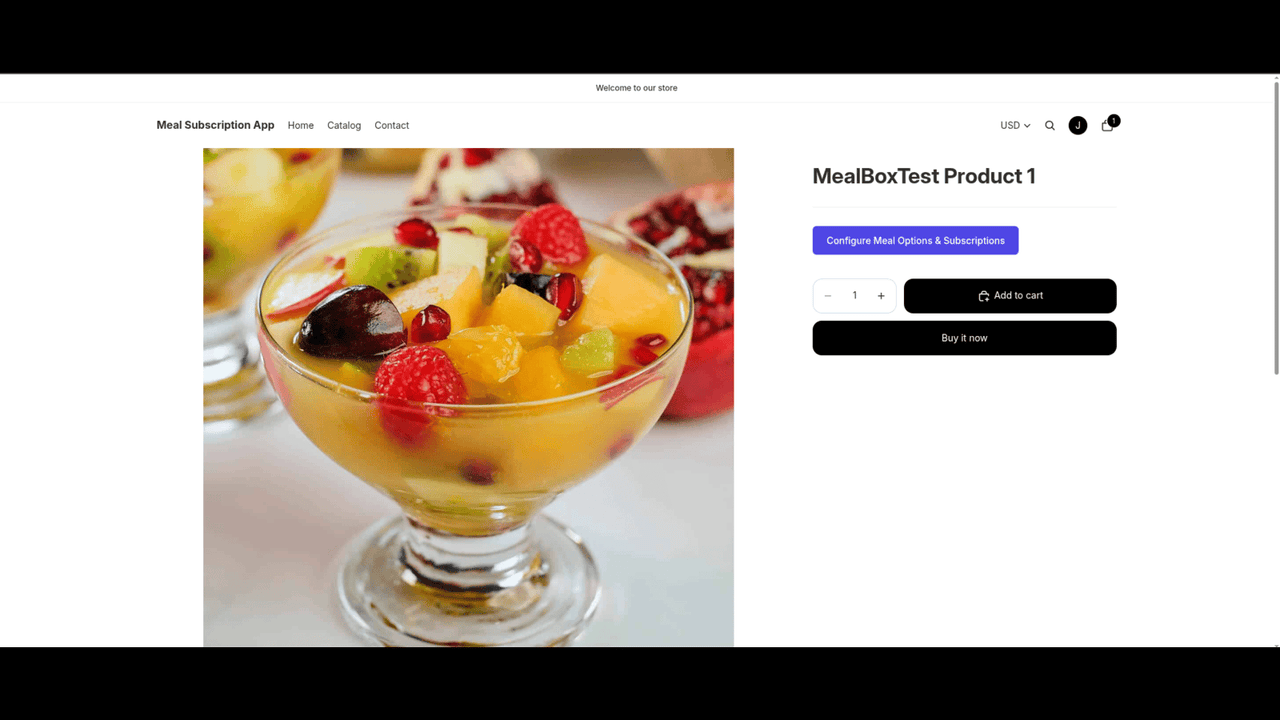 Product Details Page : Meal Plan and Subscriptions Modal