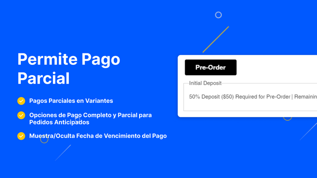 shopify pre-order partial payment