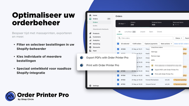 Optimaliseer: Bespaar tijd met bulkprinten, exporteren en meer