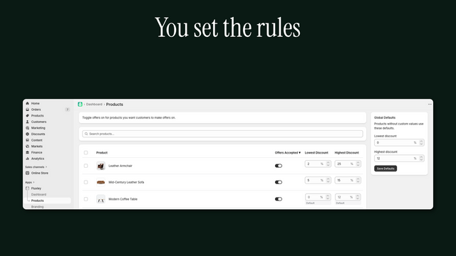 Screenshot of the Fluxly product dashboard.