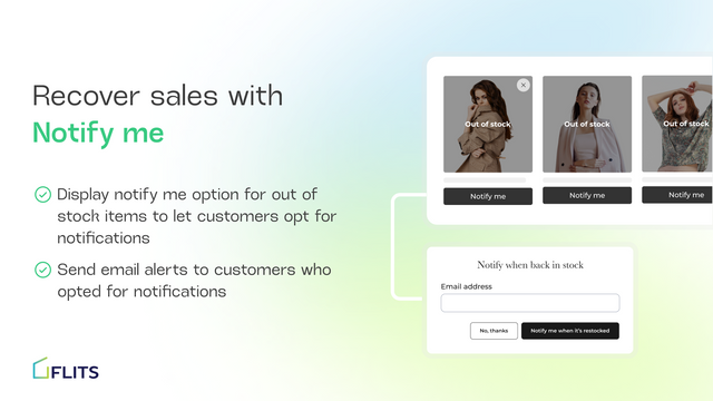 Notify me for out of stock products