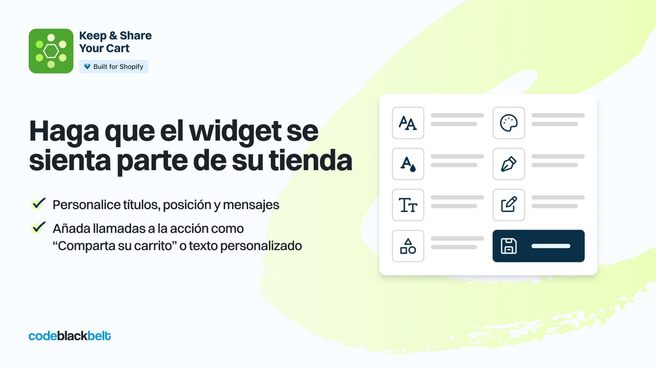 Haz que el widget se sienta como parte de tu tienda