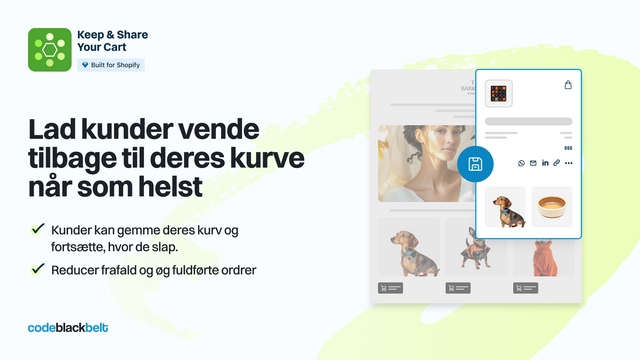 Lad kunder vende tilbage til deres indkøbskurv når som helst