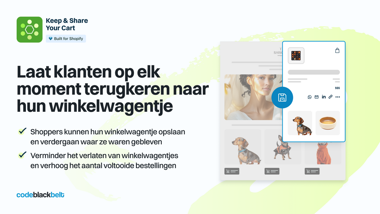 Laat klanten op elk moment terugkeren naar hun winkelwagen