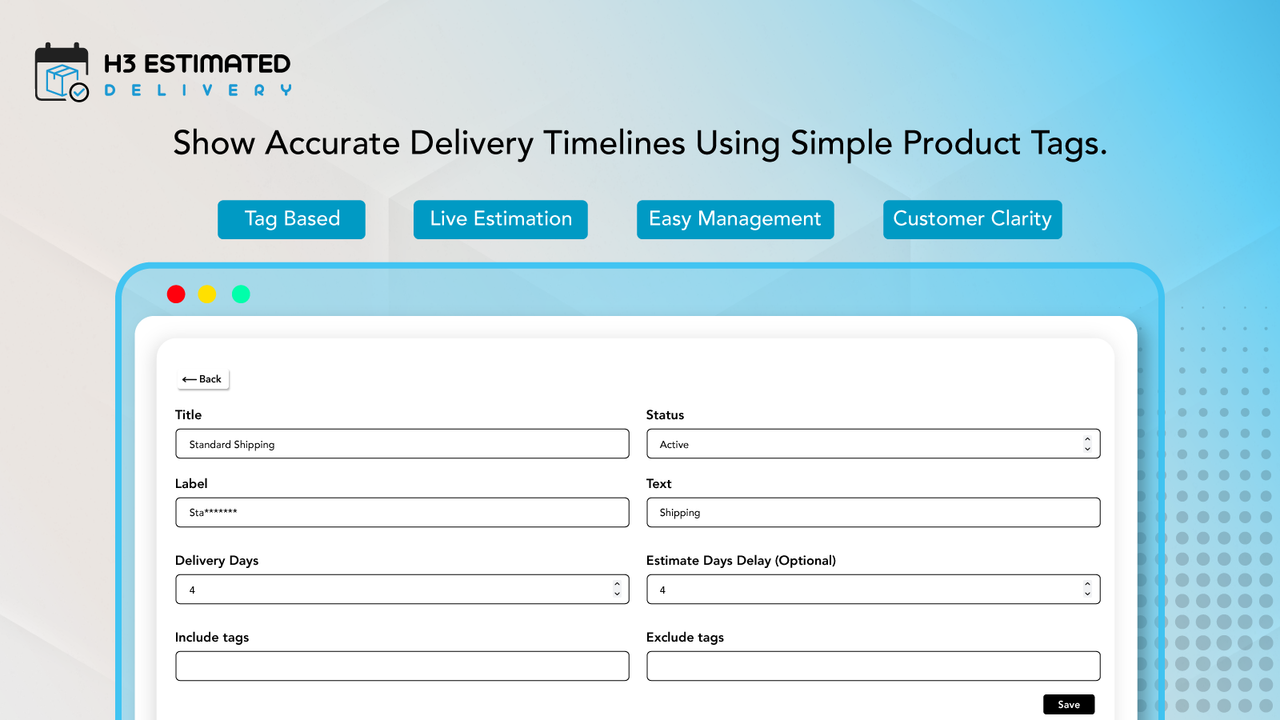 Easily manage via Product Tag