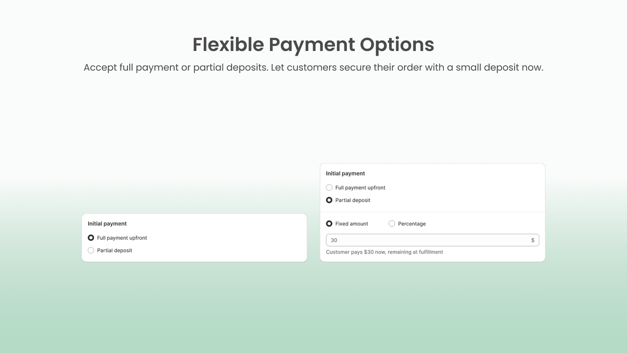 payment options