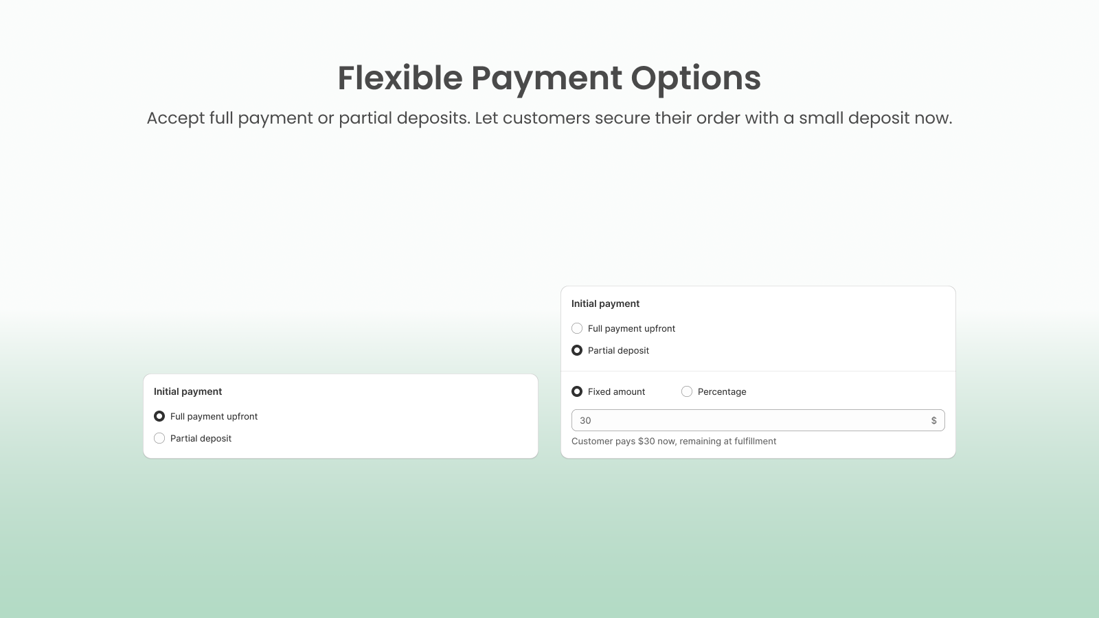 payment options