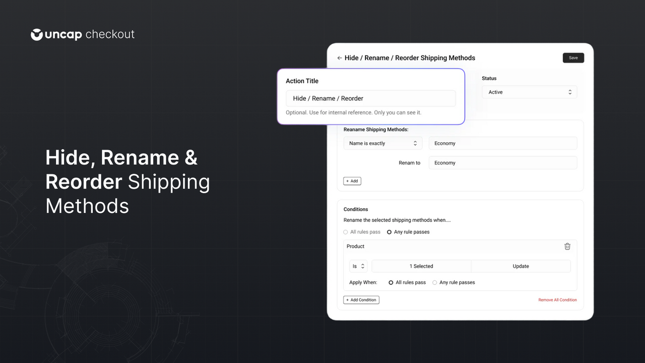 rename shipping methods