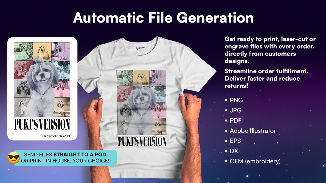 Automatic File Generation - Customily Product Customizer