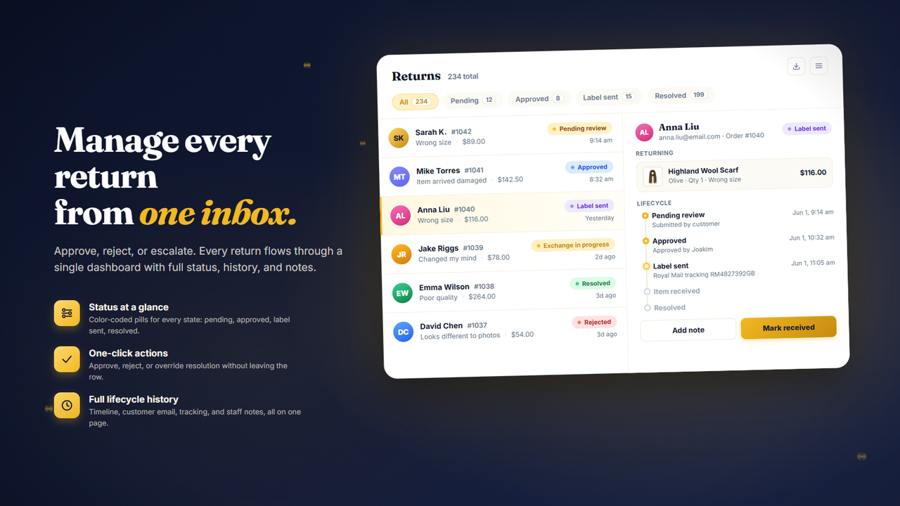 Manage everything in one place