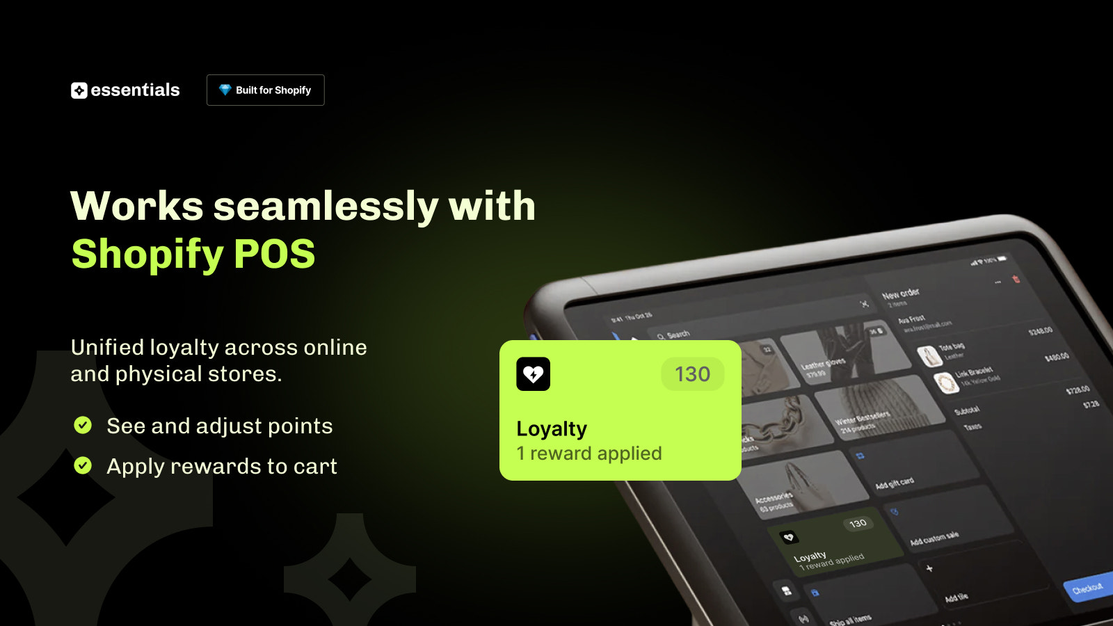 Essential Loyalty Shopify POS support for in-store purchases