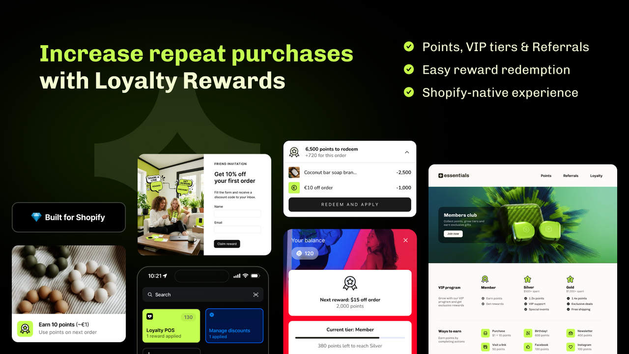Essential Shopify loyalty program points, rewards, VIP, referral
