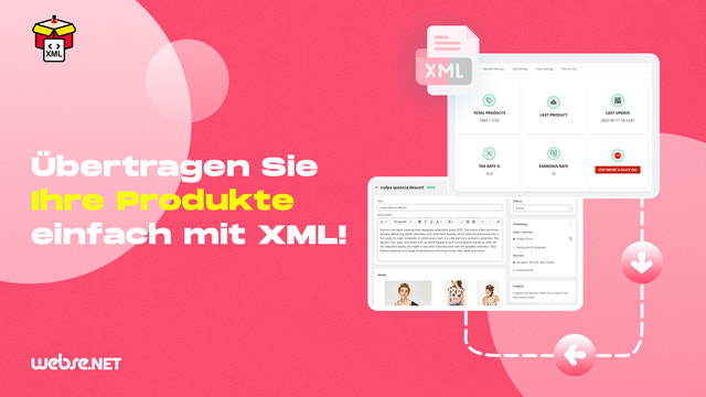 Produkte einfach per XML-Feed importieren und synchronisieren.