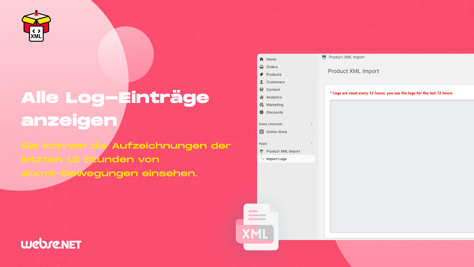 Importverlauf und Synchronisierungsstatus in Logs verfolgen.